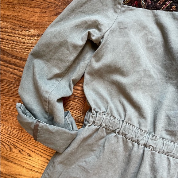 ModCloth Women’s Boho Army Green Aztec Diamond Embroidered Jacket Size M - Picture 12 of 14